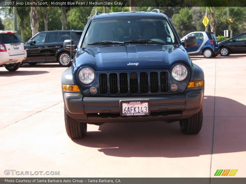 Midnight Blue Pearl / Medium Slate Gray 2007 Jeep Liberty Sport
