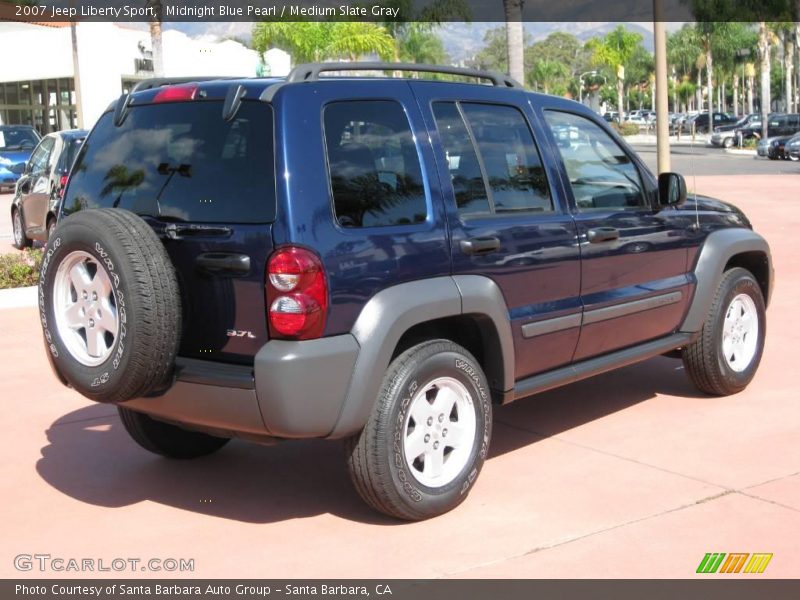 Midnight Blue Pearl / Medium Slate Gray 2007 Jeep Liberty Sport