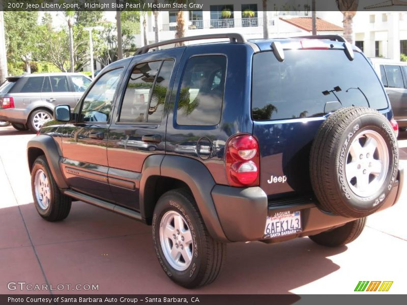 Midnight Blue Pearl / Medium Slate Gray 2007 Jeep Liberty Sport