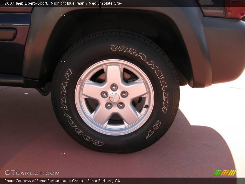 Midnight Blue Pearl / Medium Slate Gray 2007 Jeep Liberty Sport