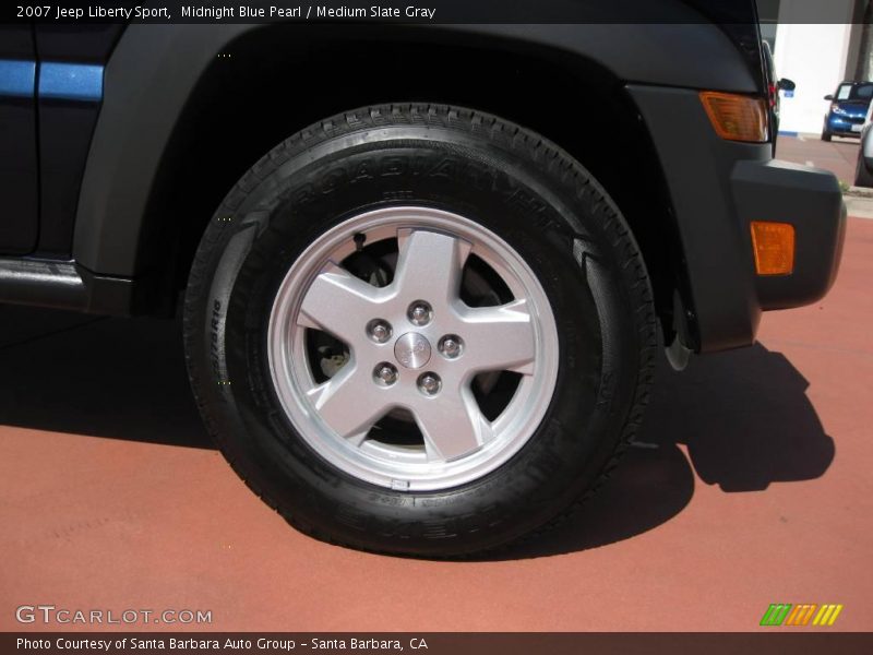 Midnight Blue Pearl / Medium Slate Gray 2007 Jeep Liberty Sport