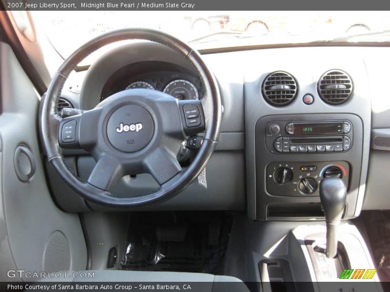 Midnight Blue Pearl / Medium Slate Gray 2007 Jeep Liberty Sport