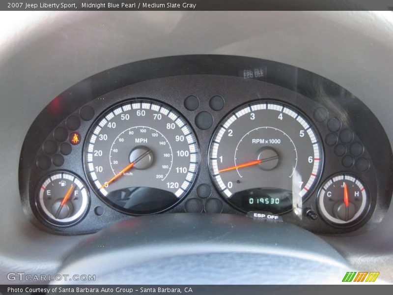 Midnight Blue Pearl / Medium Slate Gray 2007 Jeep Liberty Sport