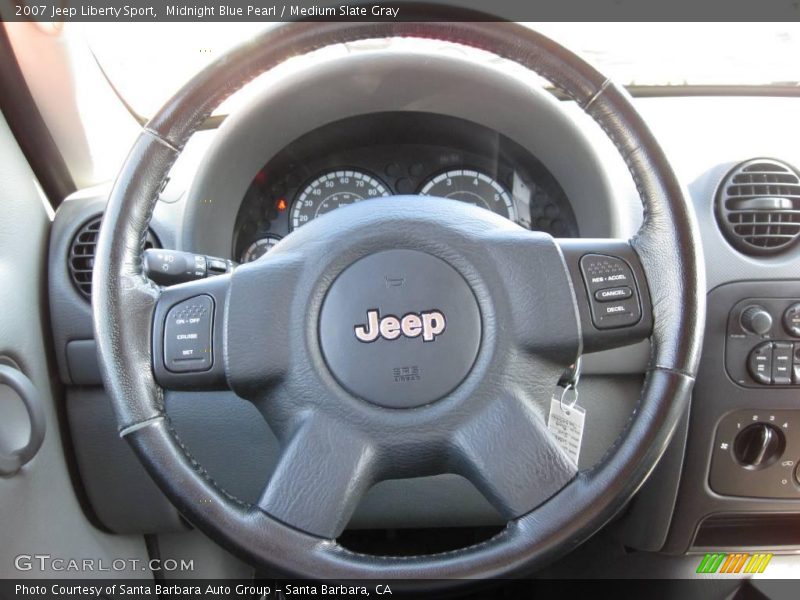 Midnight Blue Pearl / Medium Slate Gray 2007 Jeep Liberty Sport