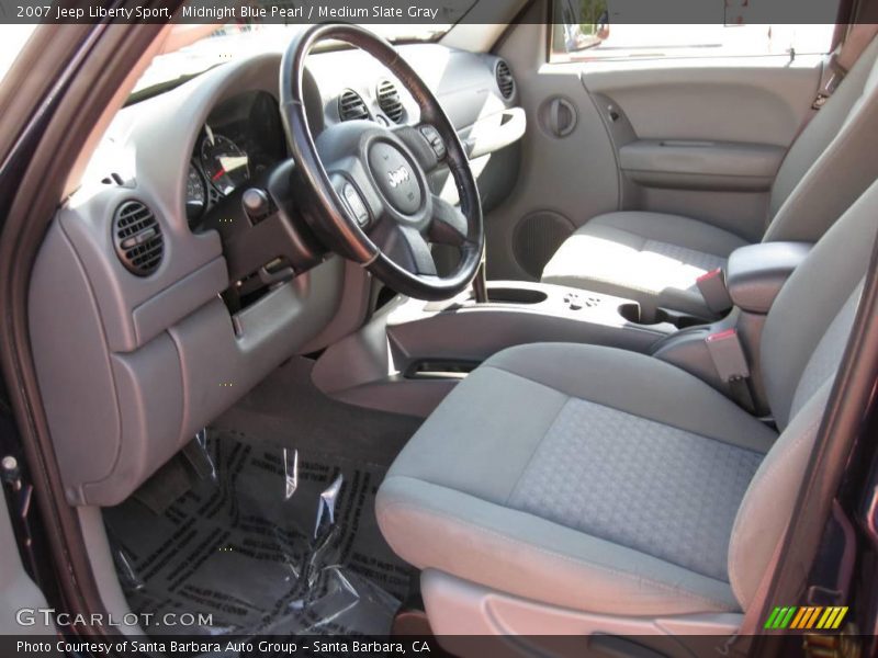 Midnight Blue Pearl / Medium Slate Gray 2007 Jeep Liberty Sport