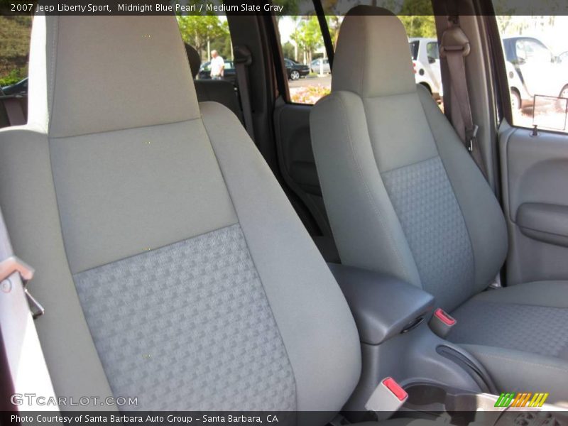 Midnight Blue Pearl / Medium Slate Gray 2007 Jeep Liberty Sport