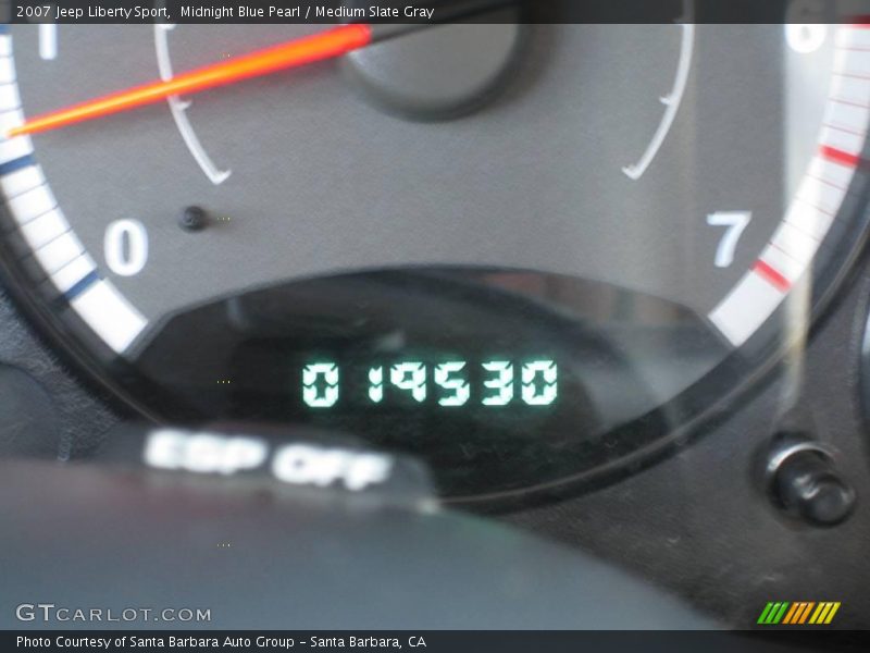 Midnight Blue Pearl / Medium Slate Gray 2007 Jeep Liberty Sport
