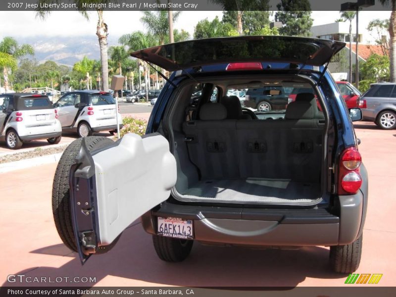 Midnight Blue Pearl / Medium Slate Gray 2007 Jeep Liberty Sport