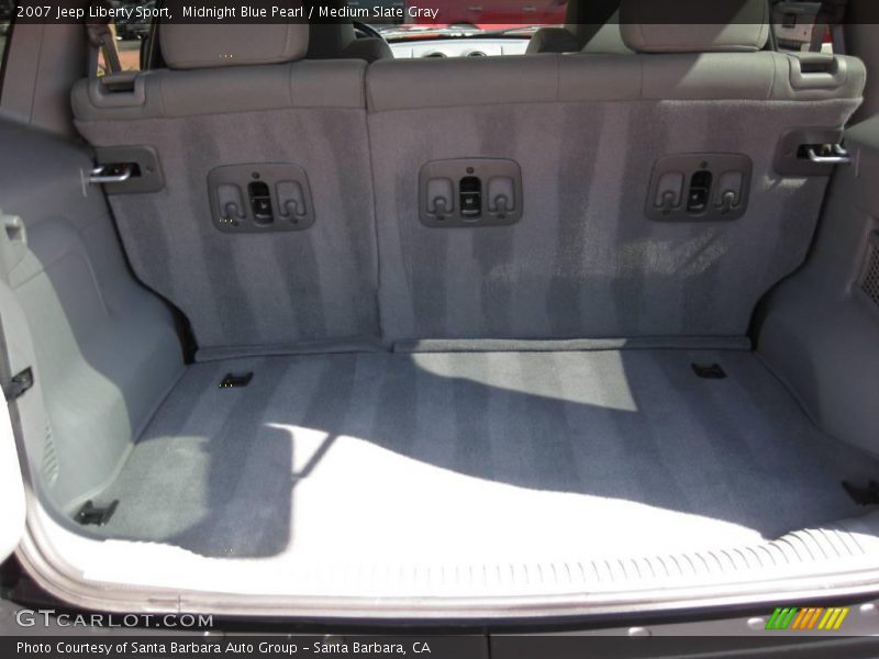 Midnight Blue Pearl / Medium Slate Gray 2007 Jeep Liberty Sport