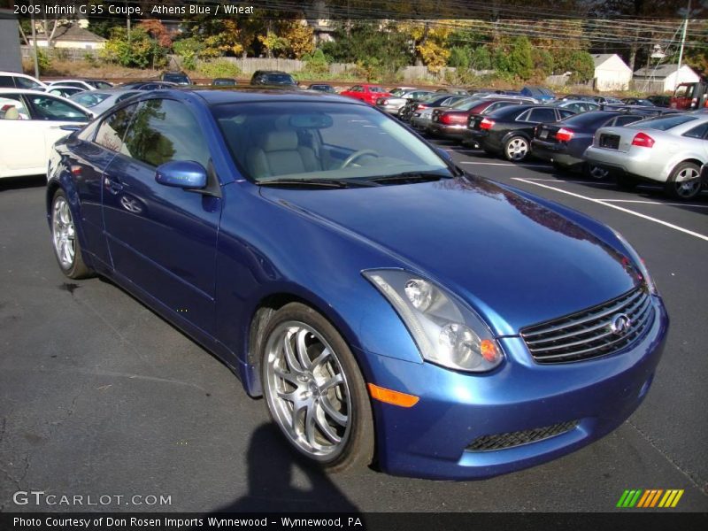 Athens Blue / Wheat 2005 Infiniti G 35 Coupe