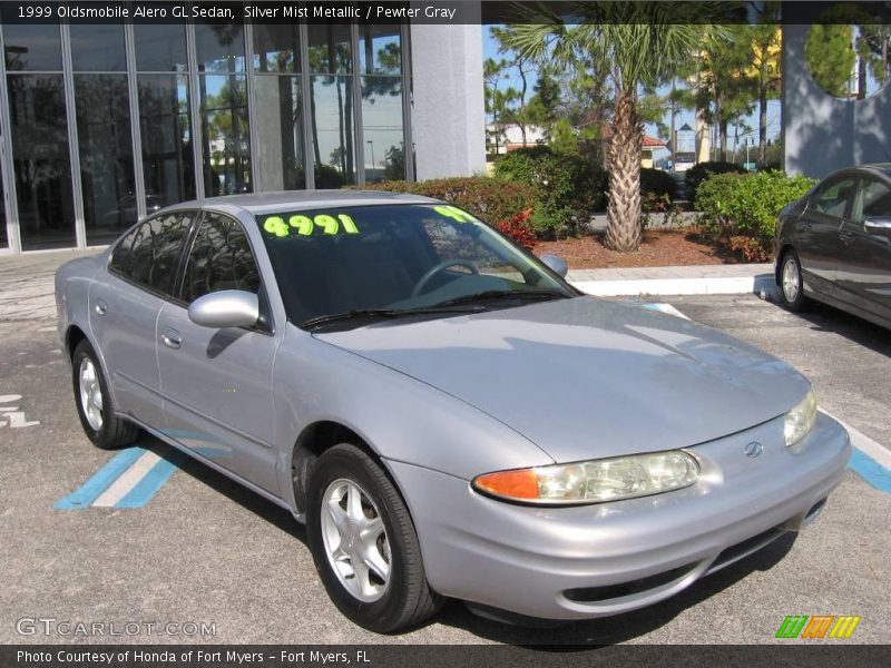 Silver Mist Metallic / Pewter Gray 1999 Oldsmobile Alero GL Sedan