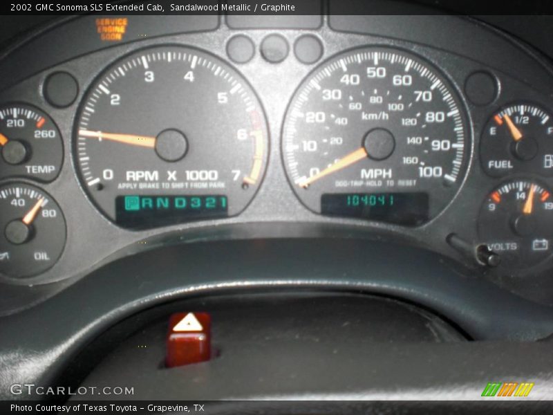 Sandalwood Metallic / Graphite 2002 GMC Sonoma SLS Extended Cab