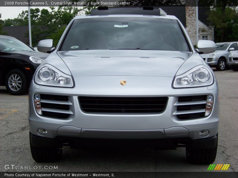 Crystal Silver Metallic / Black Standard Leather 2008 Porsche Cayenne S
