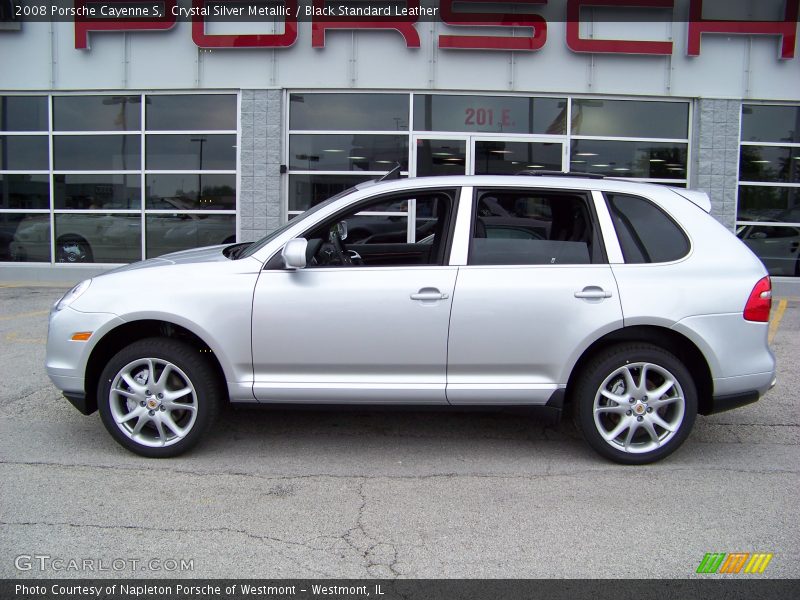 Crystal Silver Metallic / Black Standard Leather 2008 Porsche Cayenne S