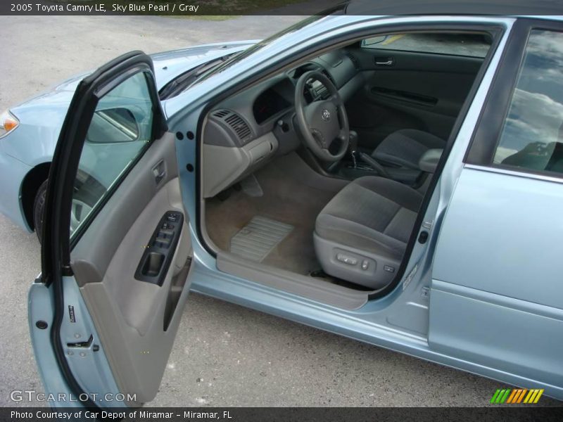 Sky Blue Pearl / Gray 2005 Toyota Camry LE
