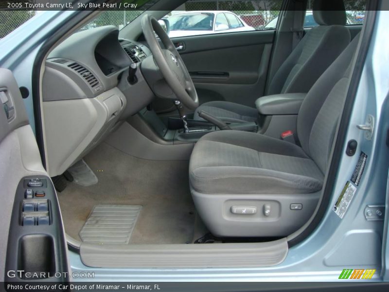 Sky Blue Pearl / Gray 2005 Toyota Camry LE