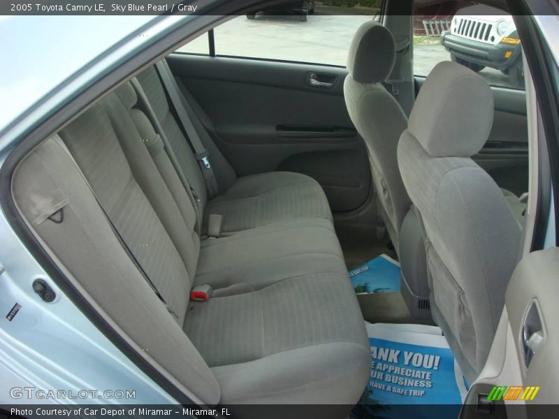 Sky Blue Pearl / Gray 2005 Toyota Camry LE