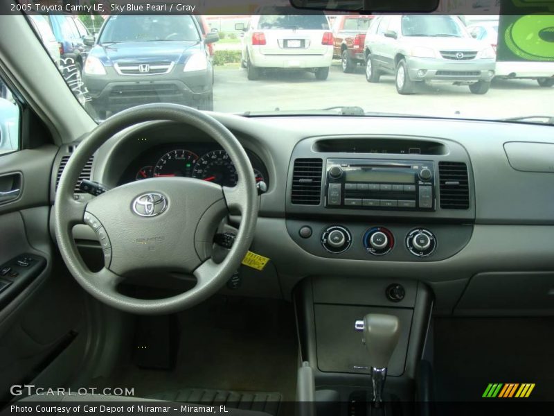 Sky Blue Pearl / Gray 2005 Toyota Camry LE