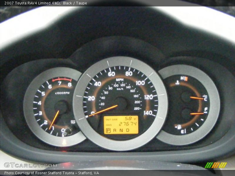 Black / Taupe 2007 Toyota RAV4 Limited 4WD