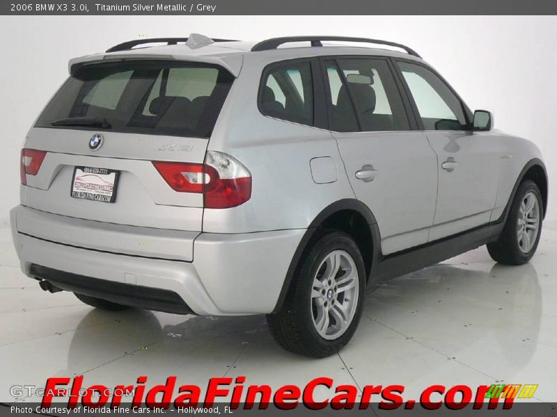 Titanium Silver Metallic / Grey 2006 BMW X3 3.0i