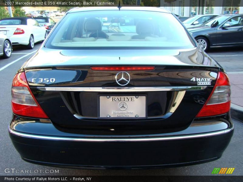 Black / Cashmere 2007 Mercedes-Benz E 350 4Matic Sedan