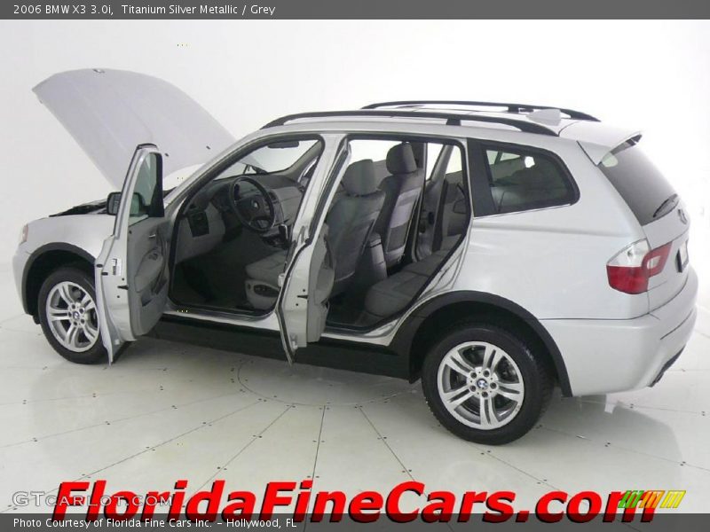 Titanium Silver Metallic / Grey 2006 BMW X3 3.0i