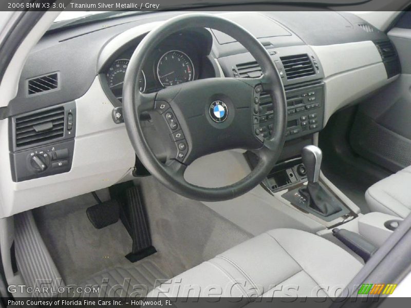 Titanium Silver Metallic / Grey 2006 BMW X3 3.0i