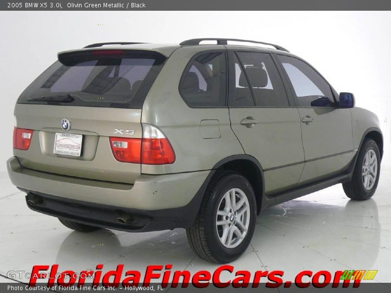 Olivin Green Metallic / Black 2005 BMW X5 3.0i