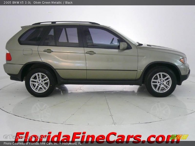Olivin Green Metallic / Black 2005 BMW X5 3.0i