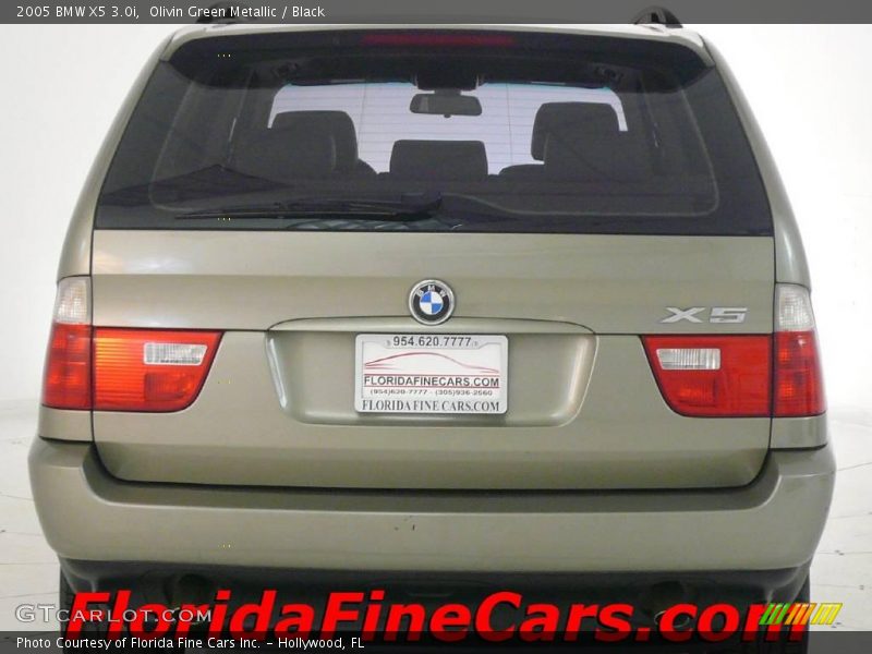 Olivin Green Metallic / Black 2005 BMW X5 3.0i