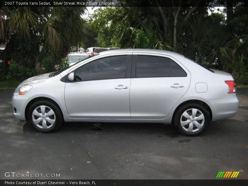 Silver Streak Mica / Dark Charcoal 2007 Toyota Yaris Sedan