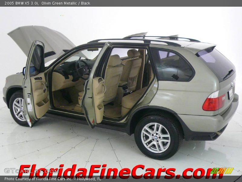 Olivin Green Metallic / Black 2005 BMW X5 3.0i