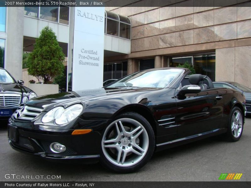 Black / Black 2007 Mercedes-Benz SL 550 Roadster