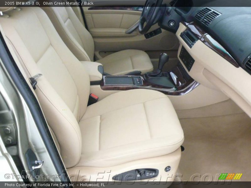 Olivin Green Metallic / Black 2005 BMW X5 3.0i