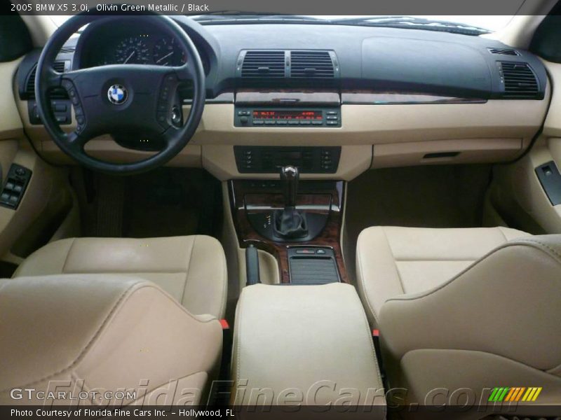 Olivin Green Metallic / Black 2005 BMW X5 3.0i