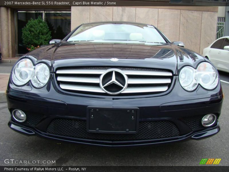 Capri Blue Metallic / Stone 2007 Mercedes-Benz SL 550 Roadster