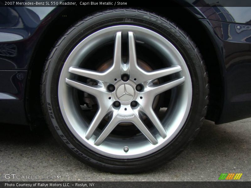 Capri Blue Metallic / Stone 2007 Mercedes-Benz SL 550 Roadster