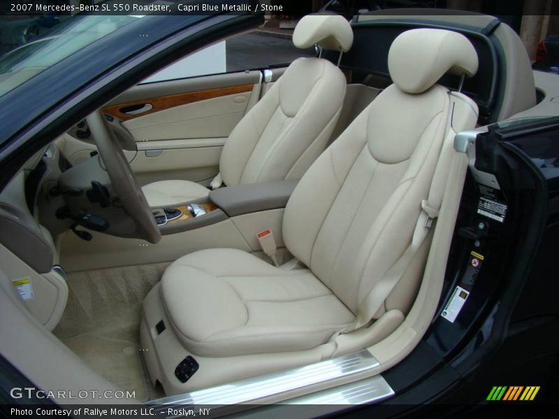 Capri Blue Metallic / Stone 2007 Mercedes-Benz SL 550 Roadster