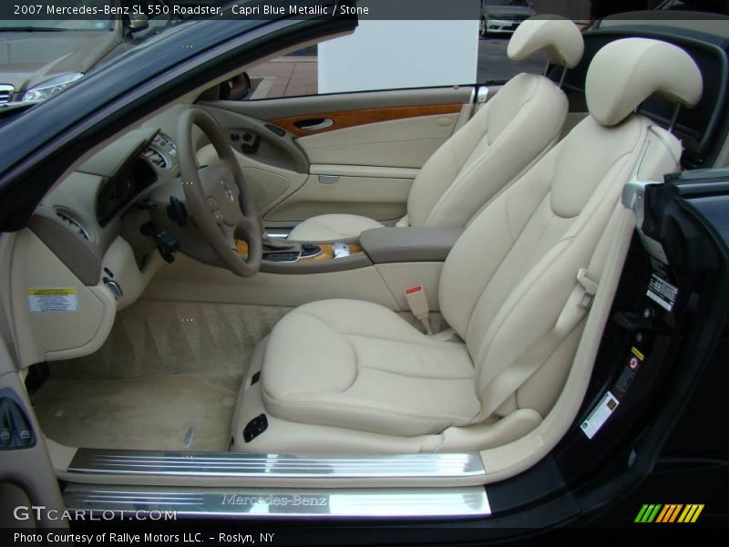 Capri Blue Metallic / Stone 2007 Mercedes-Benz SL 550 Roadster