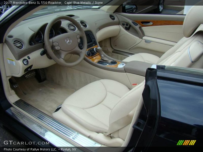 Capri Blue Metallic / Stone 2007 Mercedes-Benz SL 550 Roadster