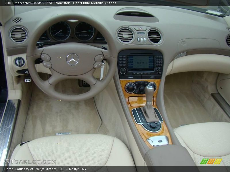 Capri Blue Metallic / Stone 2007 Mercedes-Benz SL 550 Roadster