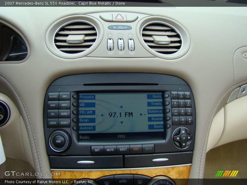 Capri Blue Metallic / Stone 2007 Mercedes-Benz SL 550 Roadster
