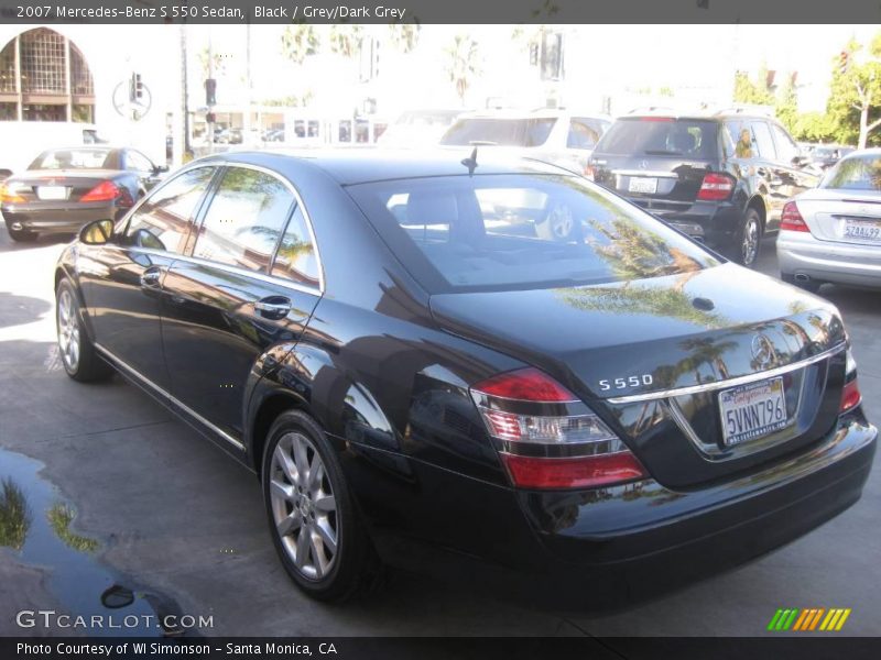 Black / Grey/Dark Grey 2007 Mercedes-Benz S 550 Sedan