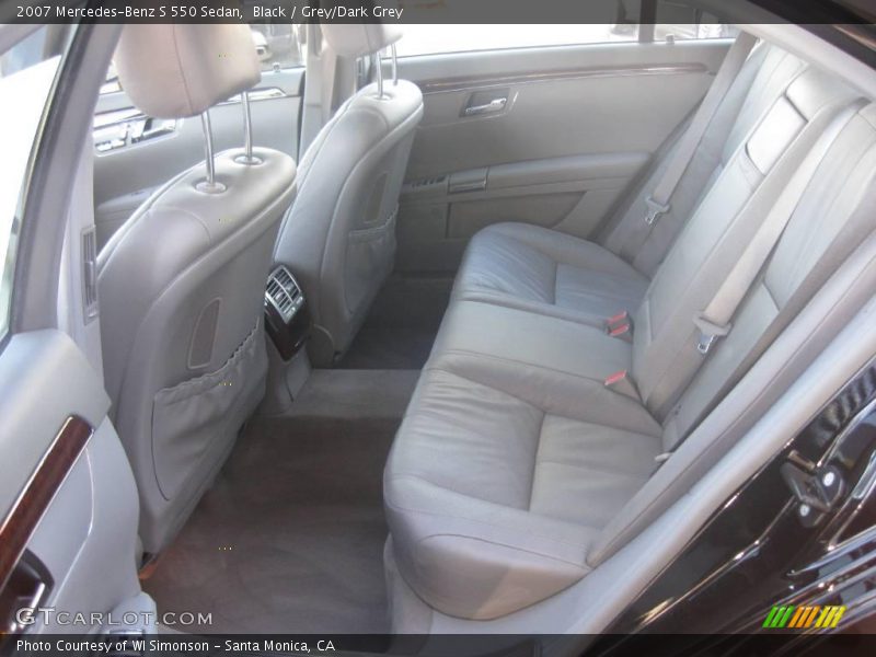 Black / Grey/Dark Grey 2007 Mercedes-Benz S 550 Sedan