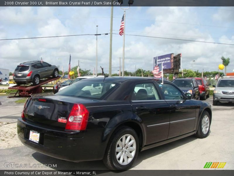Brilliant Black Crystal Pearl / Dark Slate Gray 2008 Chrysler 300 LX