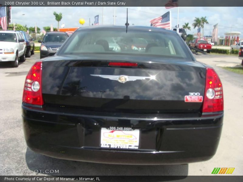 Brilliant Black Crystal Pearl / Dark Slate Gray 2008 Chrysler 300 LX