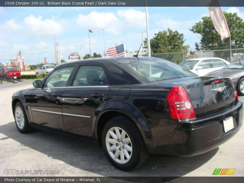 Brilliant Black Crystal Pearl / Dark Slate Gray 2008 Chrysler 300 LX