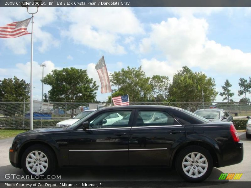 Brilliant Black Crystal Pearl / Dark Slate Gray 2008 Chrysler 300 LX