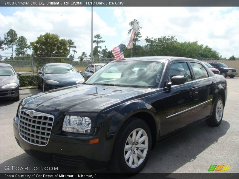 Brilliant Black Crystal Pearl / Dark Slate Gray 2008 Chrysler 300 LX