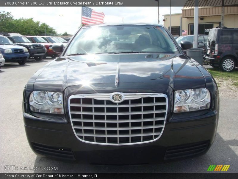Brilliant Black Crystal Pearl / Dark Slate Gray 2008 Chrysler 300 LX